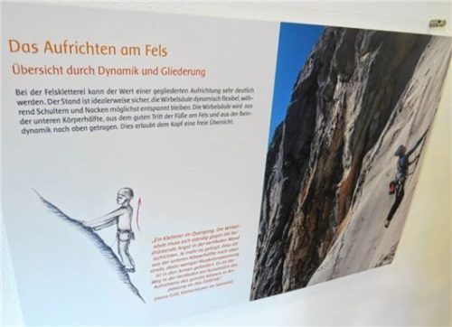 Die positive Wirkung der Bergwelt veranschaulicht diese Tafel im Haus des Gastes.