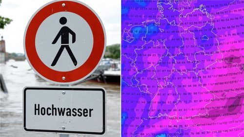 Ein sogenanntes „Vb-Tief“ könnte in der Region für heftigen Dauerregen und Hochwasser sorgen.Fotos  dpa/YouTube