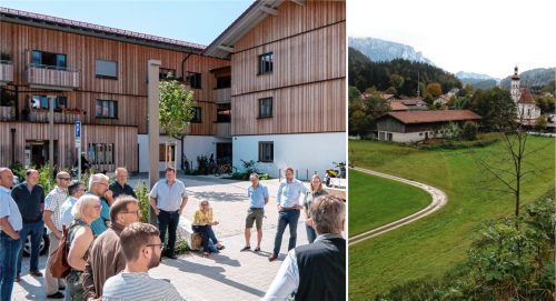 Gefährdet von der Maro-Insolvenz sind nicht nur 32 fertiggestellte barrierefreie Wohnungen in Unterwössen (links), sondern auch 28 geplante Wohnungen am Linnerhof in Sachrang (rechts). Foto Flug/Rehberg