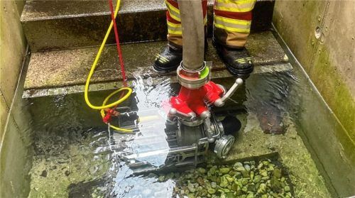 Grundwasser und eingeleitetes Wasser bereiten in Bruckmühl weiterhin Probleme. Foto Marktgemeinde Bruckmühl