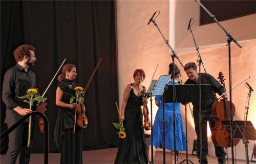 Jubel und Abschiedsschmerz: das Gringolts Quartett begeisterte im letzten Sommerkonzert im Traunsteiner Kulturforum Klosterkirche.Foto benekam