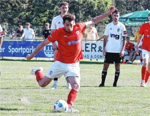 Kapitän Maximilian Höhensteiger verwandelte einen Strafstoß zum 1:1.Foto Zucker