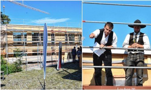 Nach fünf Monaten Bauzeit ist das Kinderhaus halb fertig. Fotos Schlecker
