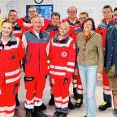 Rosenheimer SPD-Abordnungbesucht BRK-Sanitätsstation