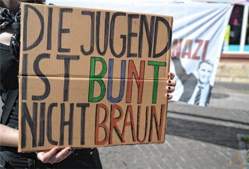 Protest gegen die AfD (Symbolbild): Auch in Rosenheim bildete sich nach den Landtagswahlen in Thüringen und Sachsen eine Demo gegen die „Alternative für Deutschland“. Foto dpa
