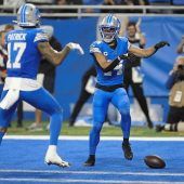 Amon-Ra St. Brown tanzt in die Endzone