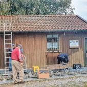 Arbeitseinsatz bei den Goldbachtaler Stockschützen
