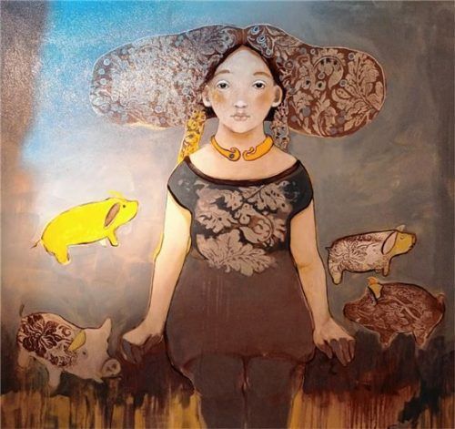 Aldona Sassek, ohne Titel, Öl- und Acrylfarbe, 2024. Giesen