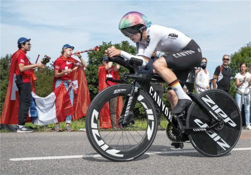 Antonia Niedermaier holte bei der WM drei Medaillen.Foto Ennio Leanza/DPA