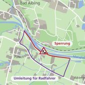 Neubau der Wehranlage stoppt Radler