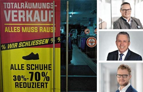 Bayerns Wirtschaft befindet sich im Sinkflug: Wie die Lage in der Region aussieht, erklären Markus Saller von der Kreishandwerkerschaft Altötting-Mühldorf (oben), Herbert Prost, Leiter der IHK-Geschäftsstelle Mühldorf (Mitte), und Jens Wucherpfennig, Leiter der IHK-Geschäftsstelle Rosenheim. Fotos dpa/re