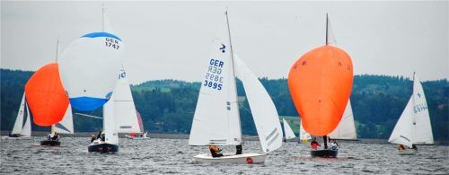 Beim Absegeln auf dem Simssee herrschte plötzlich guter Wind. Foto Gerhard Niessen
