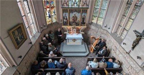 Der Innenraum der Kapelle, in der die kleine Andacht stattfand.