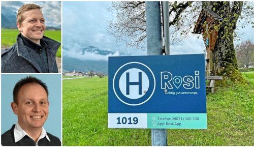Der Rufbus „Rosi“ war ein Senkrechtstarter. Doch die Kosten sind explodiert. Aschaus Bürgermeister Simon Frank (oben) und sein Frasdorfer Amtskollege Daniel Mair informieren über eine verfahrene Situation. Fotos Reiter/privat
