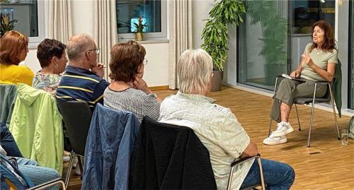 Die ehemalige Komapatientin Susanne Hutter sprach über ihre Erfahrungen. Foto Re