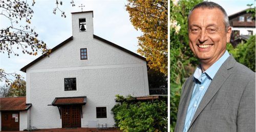 Die Emmaus-Kirche in Feldkirchen-Westerham gehört zur evangelisch-lutherischen Kirchengemeinde Bruckmühl mit Feldkirchen-Westerham. Bislang hatten sich das komplette Gebiet der Kirchengemeinde zwei Pfarrer geteilt. Seit Juni 2024 ist dort Pfarrer Andreas Strauß auf sich alleine gestellt. Foto Manfred Merk, re