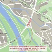 Nächtliche Sanierung an Simstalbrücke