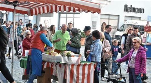 Die verschiedensten Verkaufsstände lockten Besucher in die Rosenheimer Innenstadt.