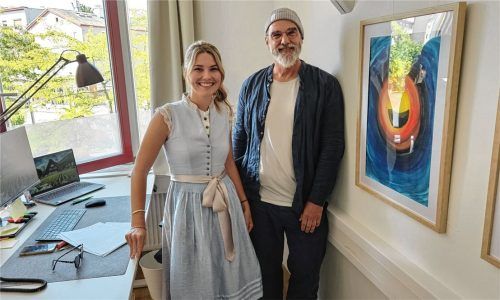 Donata Kamm und Andreas Schüll von der Krebsberatungsstelle Rosenheim.Foto  Wildauer