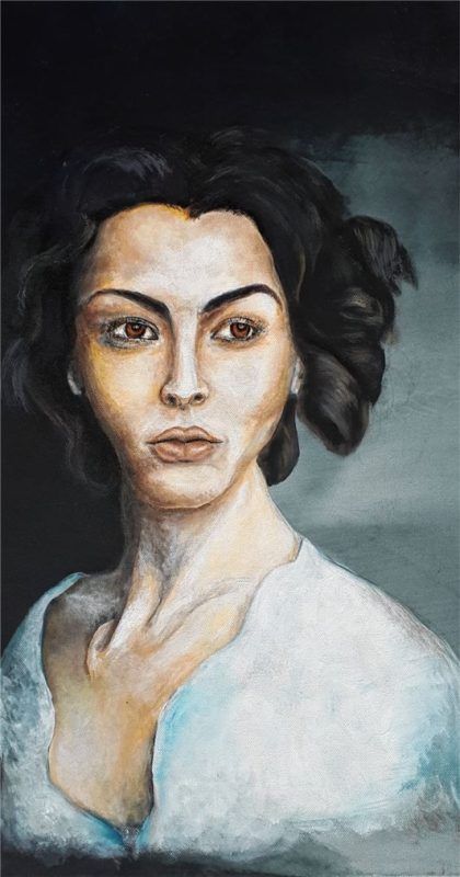 „Frauenportrait“ von Manfred Priller. Fotos re