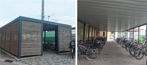 In den vergangenen Jahren hat sich am Bahnhof in Großkarolinenfeld eine Menge getan: Darunter fällt zum Beispiel die Überdachung und Beleuchtung für die Radlständer im Norden und Süden der Gleise.