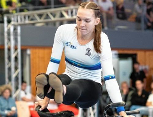 Jana Pfann von der Soli Bruckmühl qualifizierte sich für die Hallenrad-WM in Bremen.Foto Hubert Dandl