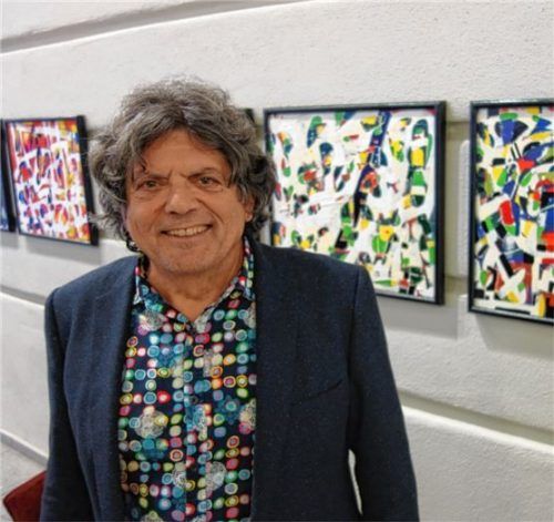 Künstler Willee WTH Regensburger bei der Vernissage in Traunstein.Foto füchtner
