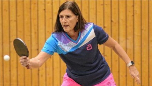 Margit Paul verbuchte im Heimspiel gegen den TSV Stötten einen Einzelerfolg. Foto Gerhard Erlich