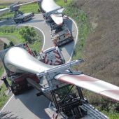 Spektakuläre Lieferungen für Windkraftanlage