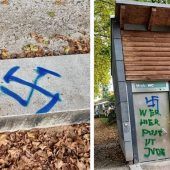 Hakenkreuze auf dem Spielplatz