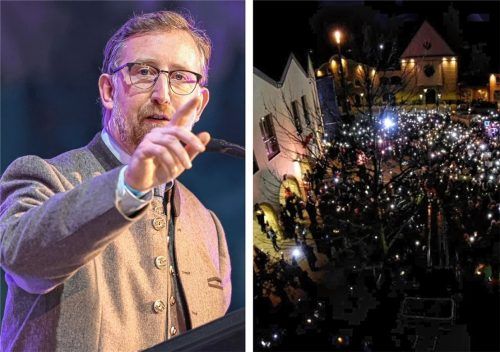 AfD-Landtagsabgeordneter Andreas Winhart kritisiert Bad Aiblinger Organisationen, die sich bei der Kundgebung „Lichterme(e)hr für Demokratie“ Anfang des Jahres beteiligt hatten. Foto Daniel Löb (dpa)/Baumann
