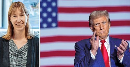 Amber Schneeweis schaut mit Spannung auf die US-Wahlen. Sie sieht Parallelen zwischen dem Wahlverhalten der Menschen in den USA und in Deutschland. Fotos DPA/Lisa Lanzinger