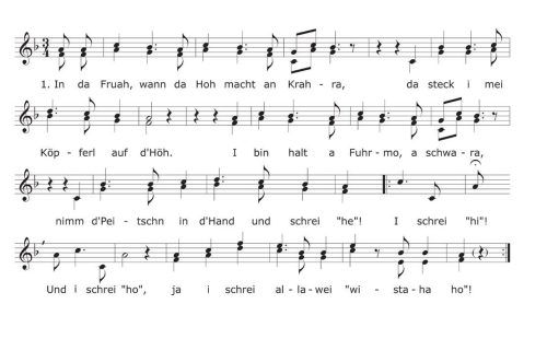 Aufgezeichnet von Kiem Pauli und Kurt Huber 1924/25 in Schliersee.Noten EBES-Volksmusik