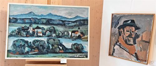 Beispiel eines Stilllebens und eines Ölbildes von Franz Rudolf Wanka: „Mandoline“ (1952).Foto gärtner