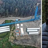 Gigantischer Kran fürs Windrad