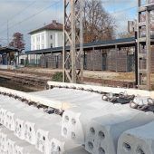 Schwellentausch am Bahnhof