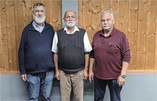 Die drei Erstplatzierten im Einzelschießen: (von links) Michael Schartner, Hans Hanisch sowie Reinhard Rinkl. Fotos re