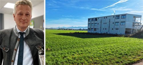 Die Flüchtlingsunterkunft an der Wernher-von-Braun-Straße wurde dieses Jahr in Betrieb genommen. In direkter Nachbarschaft könnte jetzt ein weiterer Bau entstehen. Darüber wird am morgigen Donnerstag Bürgermeister Richard Richter mit dem Marktgemeinderat beraten. Fotos Hadersbeck, re