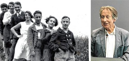 Die Vertreibung der jüdischen Familie Holzer aus Traunstein ist Thema des neuen Buches von Friedbert Mühldorfer (rechts). Auf dem linken Bild befinden sich (von links) Mitglieder der Familie Holzer: Max, Hedwig, Alfred, Clara und Benno Holzer und die Cousins Hanni und Fritz Neuburger. Foto privat/Langenwalter