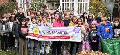 Die Wasserburger Förderschule hat beim Pflanzwettbewerb „Deutschland summt!“ den dritten Platz belegt. Foto re