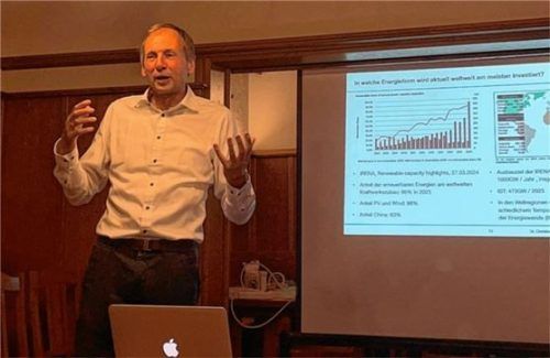 Dr. Christian Vogel referierte über den aktuellen Stand sowie die Perspektiven der Energiewende. Foto re