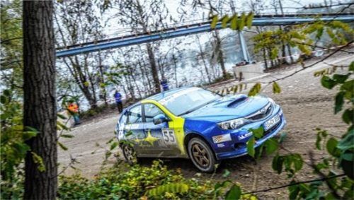 Erfolgreich im Ziel: Thomas Sobek/Siegi Schrankl im Subaru WRX.Foto KL Rallyefotos