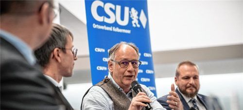 Familienunternehmer Gerd Maas bei einer Veranstaltung der CSU Kolbermoor („Die Zeitenwende in Europa und die Schuldenbremse des Grundgesetzes“). Foto Christoph Leonhardt, InAlpinus Design