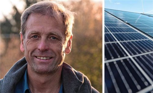Hans Urban spricht über die Vorzüge von erneuerbaren Energien. Foto re/Marijan Murat