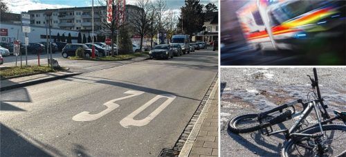 In diesem Bereich der Hofmillerstraße wurde ein Bub (11) bei einem Verkehrsunfall schwer verletzt – nur wenige Tage danach passierte ein anderer Radunfall in Rosenheim. Foto Montage: dpa/picture alliance/Wisberger/Jens Büttner/Baumeister
