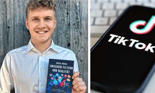 Lukas Prautzsch aus Großkarolinenfeld hat bereits drei Bücher veröffentlicht. In seinem neuesten Werk geht es um soziale Medien. Foto Privat, picture alliance/dpa | Robert Michael (Symbolbild)