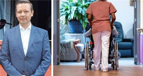 Nach einem mutmaßlichen Bandenbetrug von „falschen Pflegern“ auch an Senioren in der Region hat es Festnahmen gegeben. Dr. Rainer Vietze von der Staatsanwaltschaft Traunstein (links) erklärt die Hintergründe. Foto Justiz Traunstein/dpa