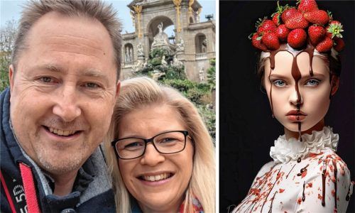 Roy Lemme, hier mit seiner Ehefrau Steffi, stellt zahlreiche seiner KI-Werke von 15. bis 17. November im Boschnhaus in Vagen aus. Foto re