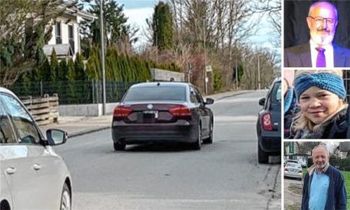 Sind alle nicht glücklich mit der Situation auf der Kreisstraße RO13 in Kolbermoor: (von oben) Bürgermeister Peter Kloo, Schülerin Emily und Dr. Karl Auerswald. Foto Baumann/Lagler/ Bettinger/Collage OVB