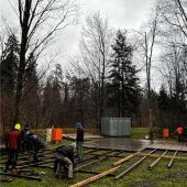Aufbau für Bad Feilnbacher Waldadvent beginnt